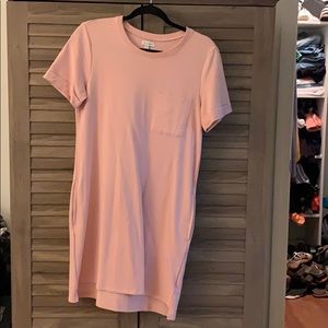Pink T-shirt dress